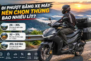 Đi Phượt Bằng Xe Máy Nên Chọn Thùng Bao Nhiêu Lít?