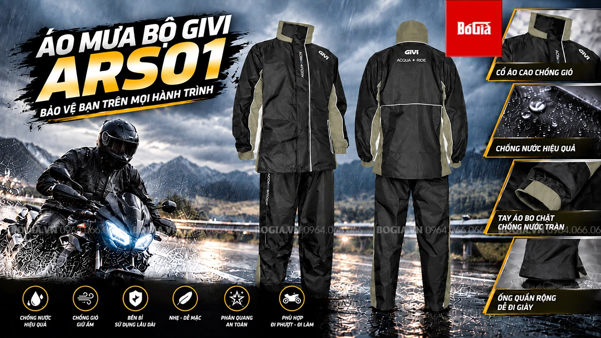 Áo mưa bộ Givi ARS01