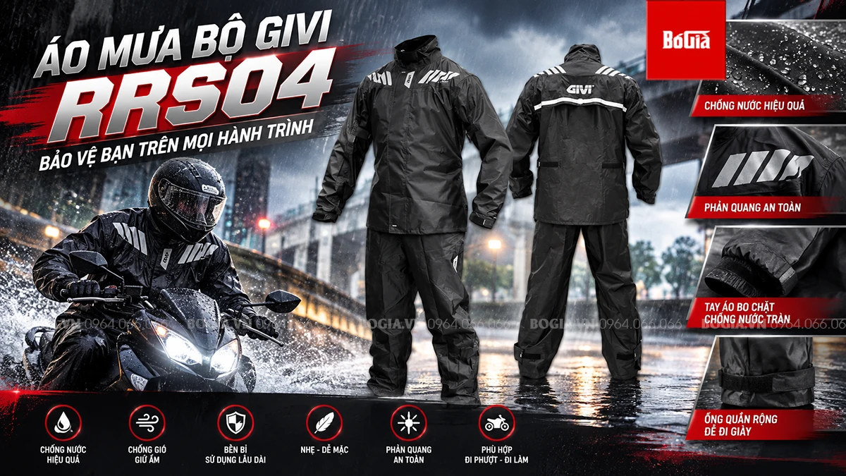 Áo mưa bộ Givi RRS04