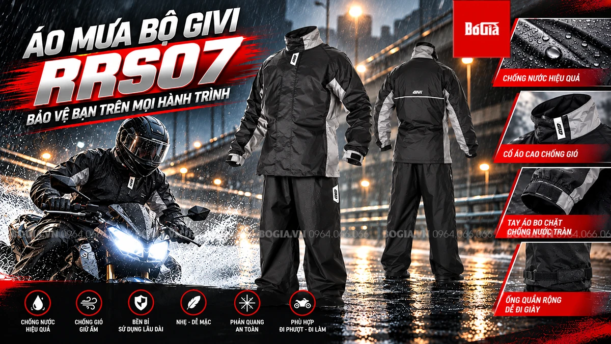 Áo mưa bộ Givi RRS07